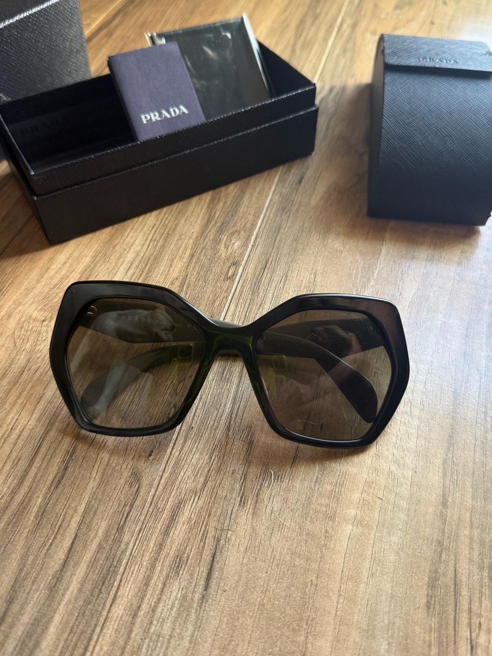 Authentic Prada Oversized Geometric Sunglasses